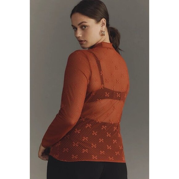 NWT Size XL - Anthropologie lace Layering Turtleneck - Picture 5 of 9